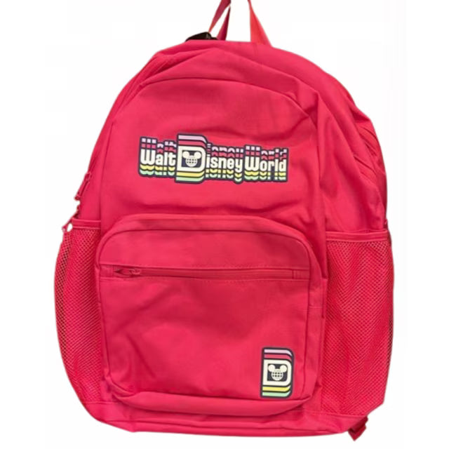 Disney Backpack Walt Disney World Logo Hot Pink Standard