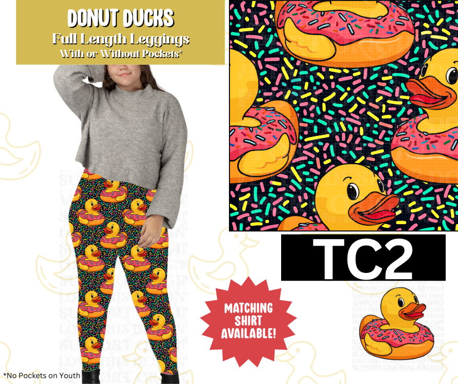 Donut Ducks Full Length Leggings w/ Pockets