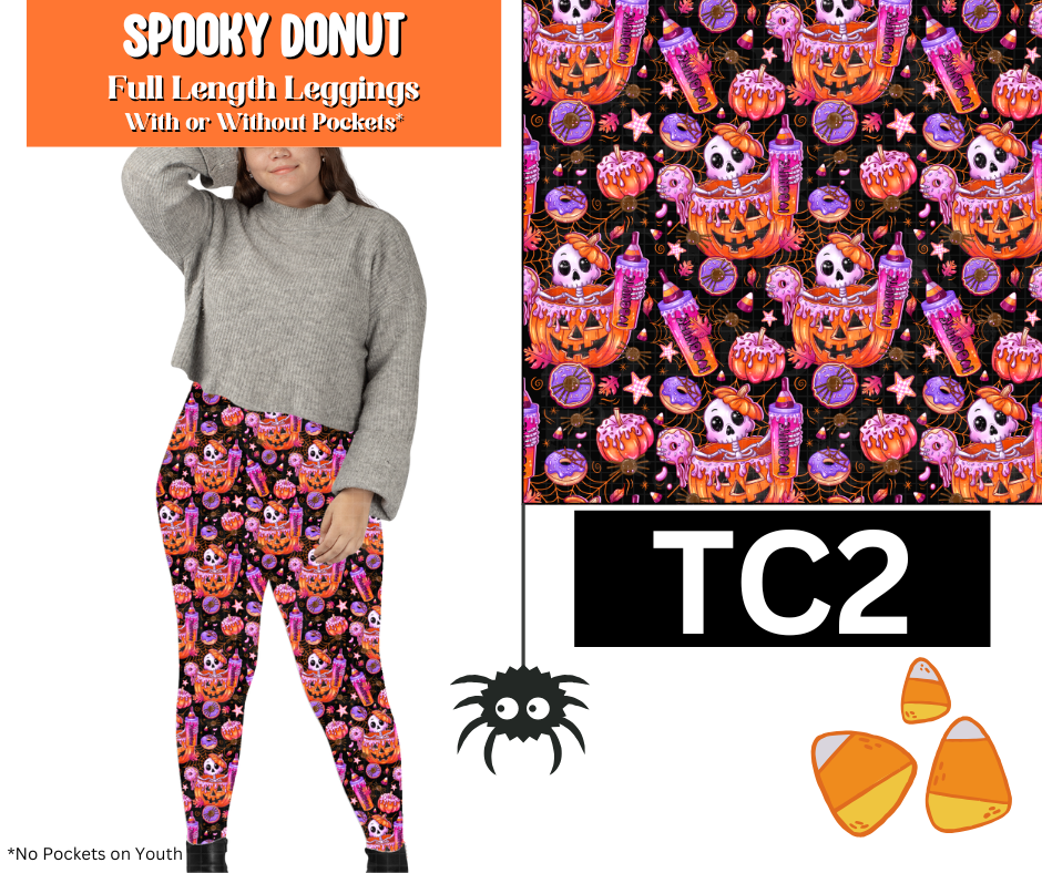 Spooky Donut Full Length Leggings w/ Pockets