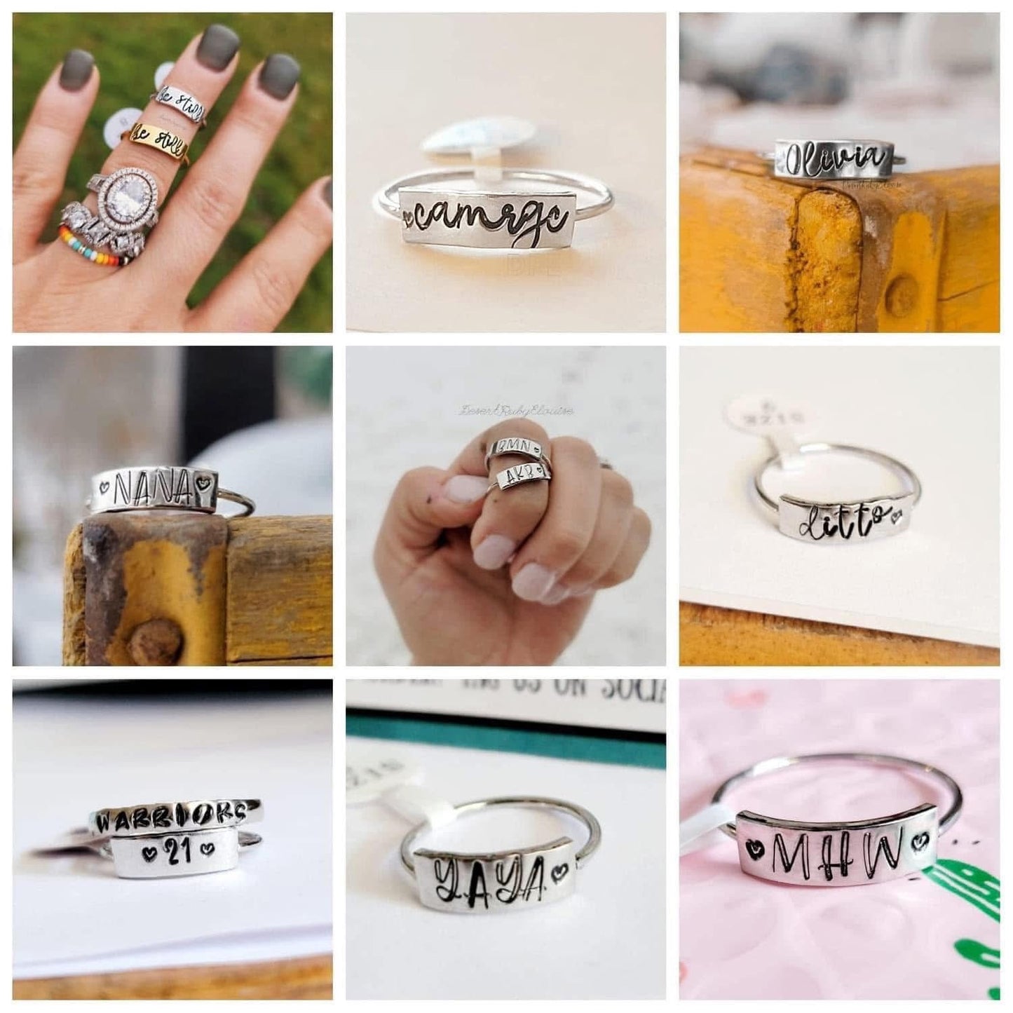 Custom Hand Stamped Ring (Preorder - Ships in 3-4 Weeks)