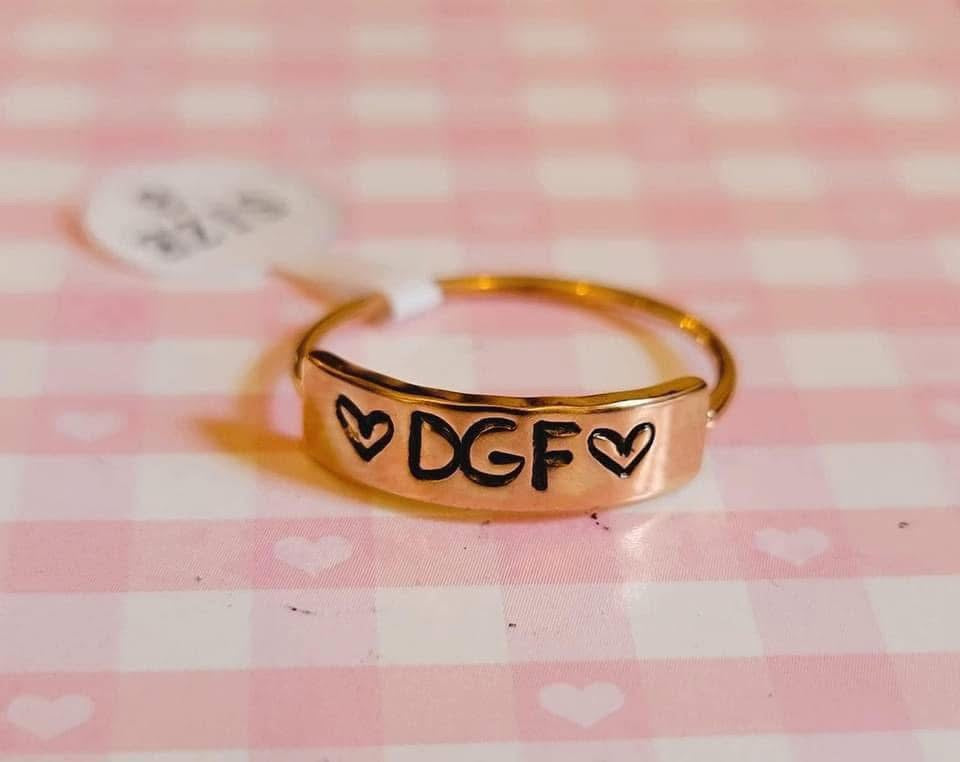 Custom Hand Stamped Ring (Preorder - Ships in 3-4 Weeks)