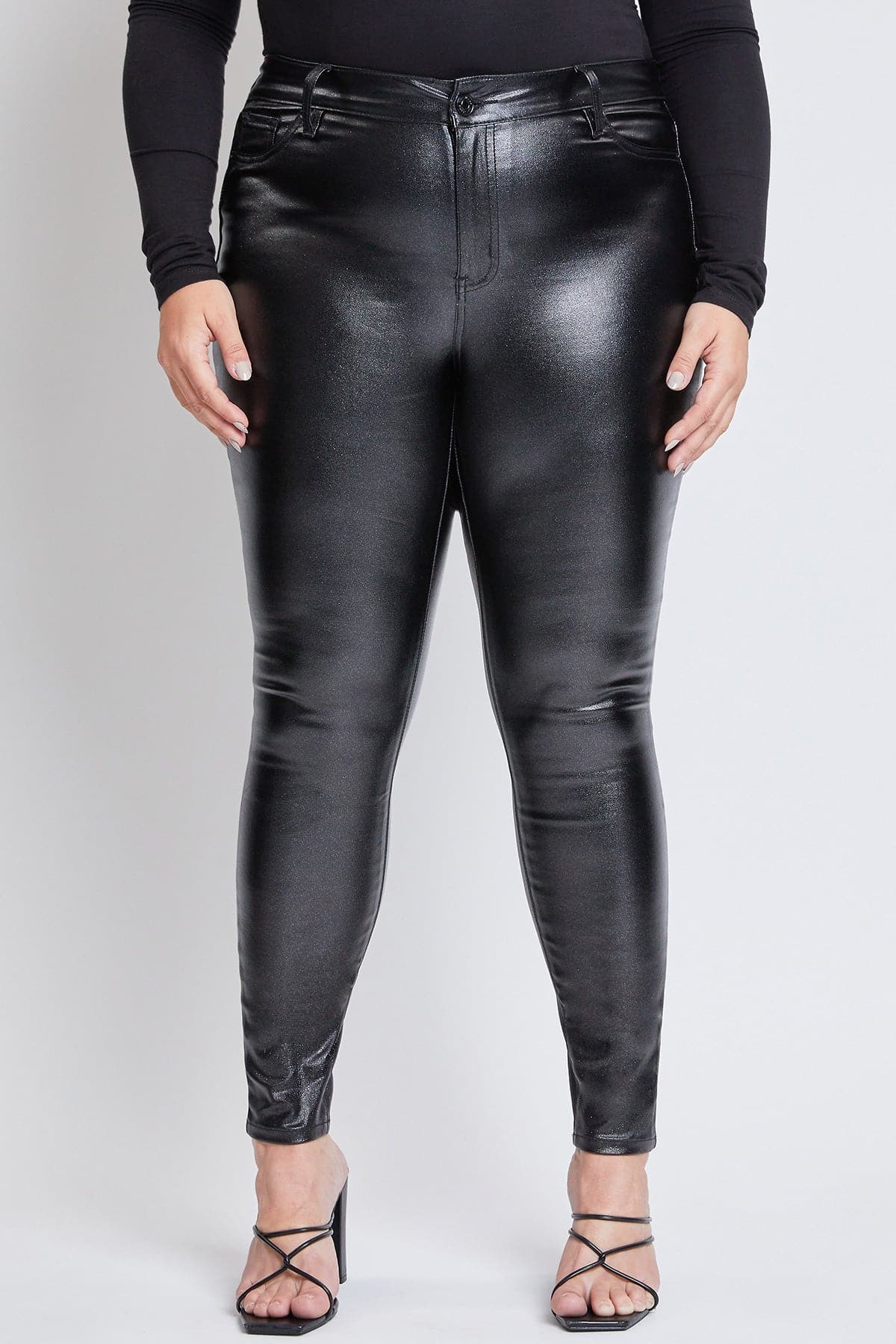 Women's Plus Hyperstretch Metallic Skinny Pants