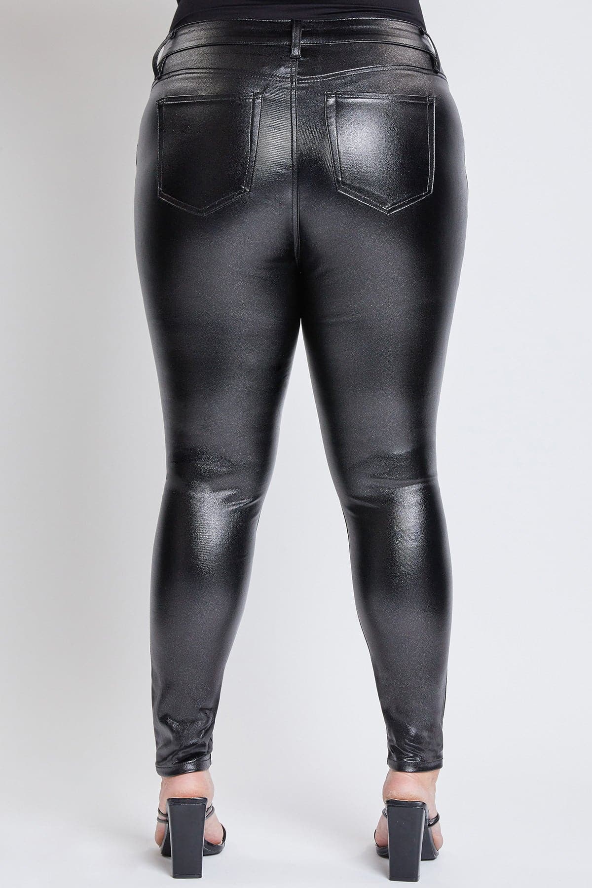 Women's Plus Hyperstretch Metallic Skinny Pants