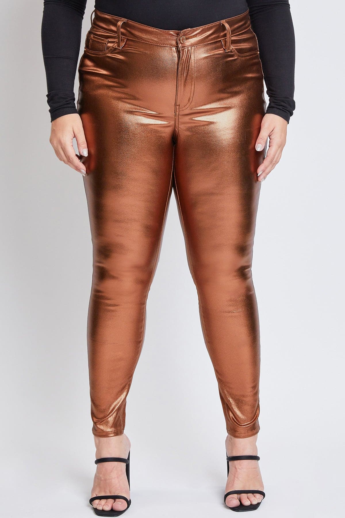 Women's Plus Hyperstretch Metallic Skinny Pants