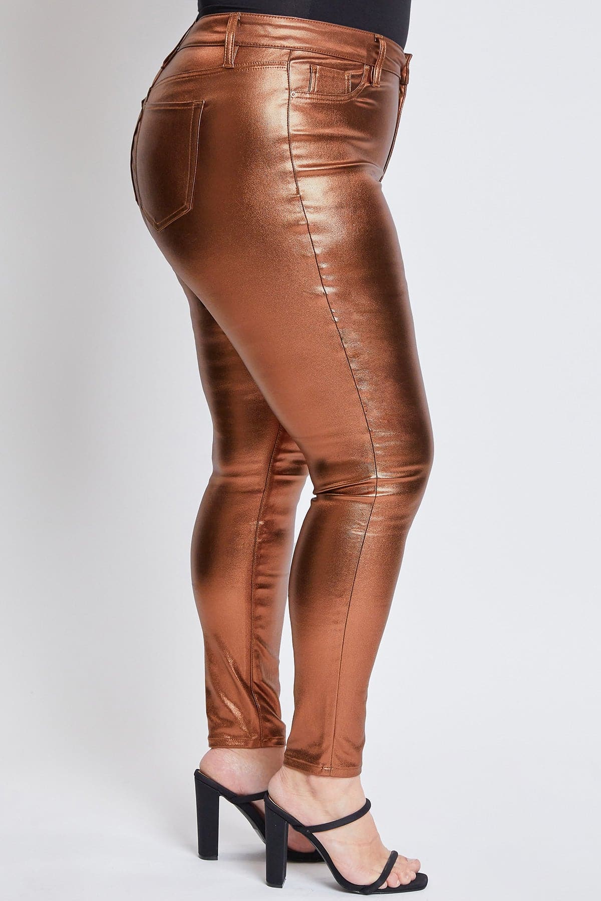 Women's Plus Hyperstretch Metallic Skinny Pants