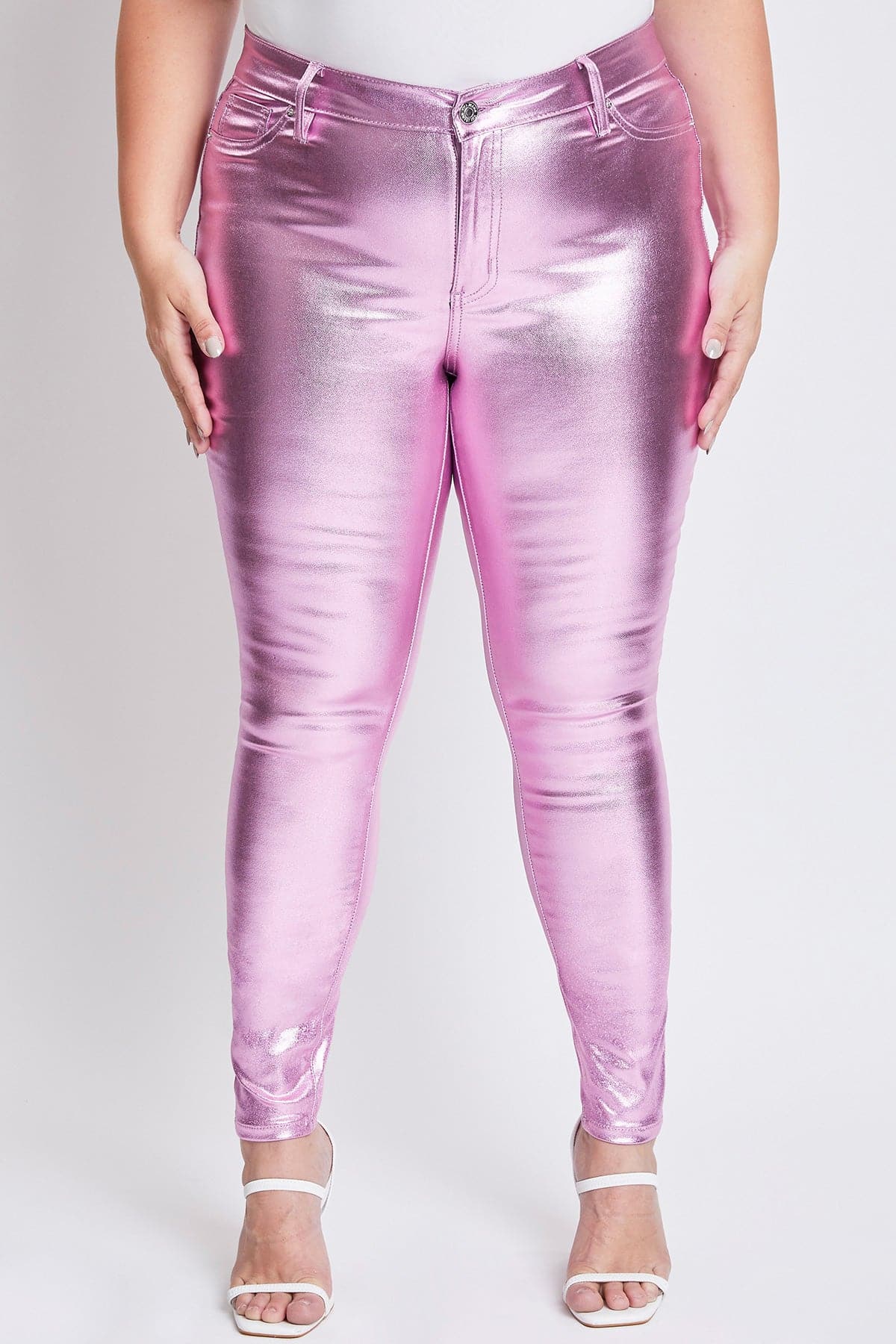 Women's Plus Hyperstretch Metallic Skinny Pants