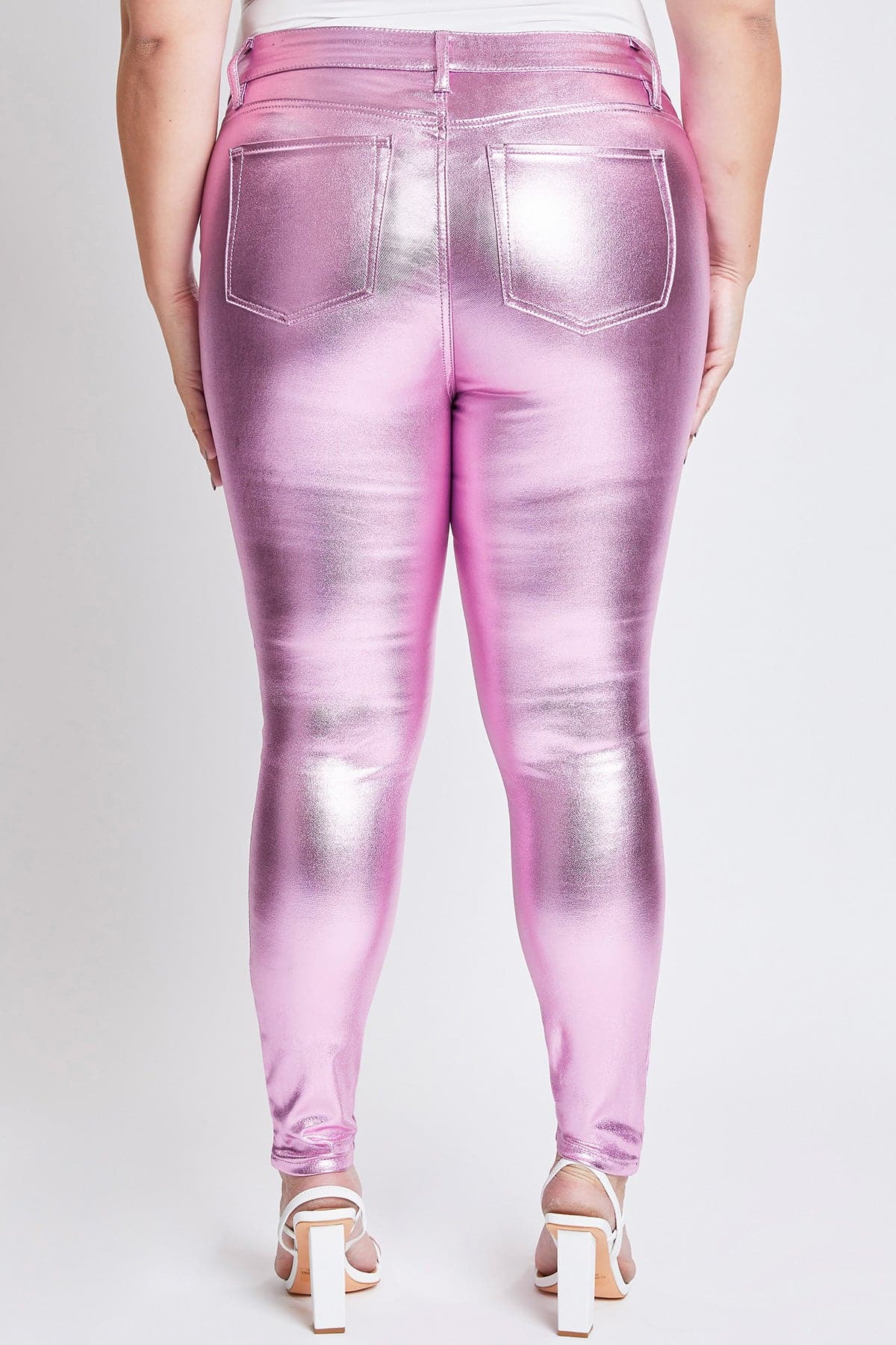 Women's Plus Hyperstretch Metallic Skinny Pants