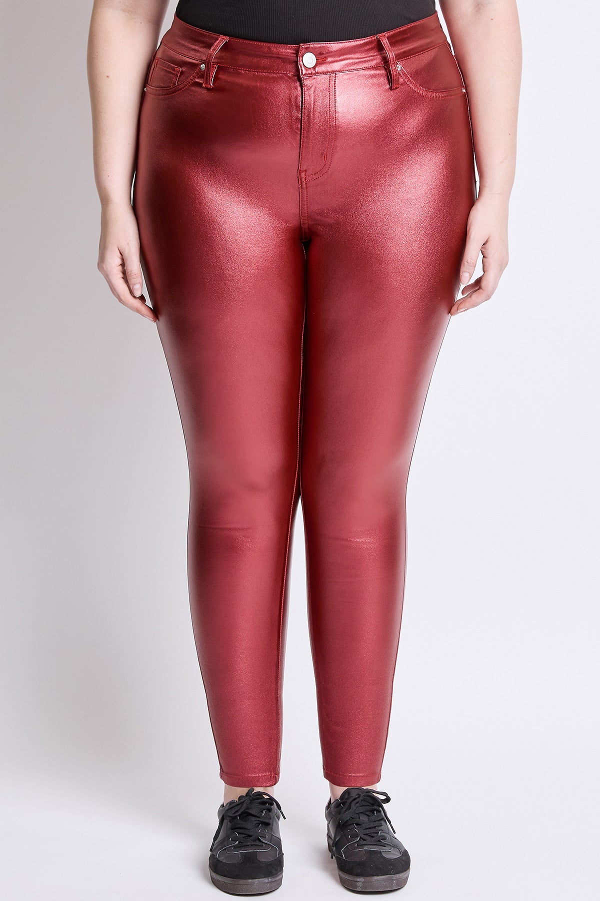 Women's Plus Hyperstretch Metallic Skinny Pants