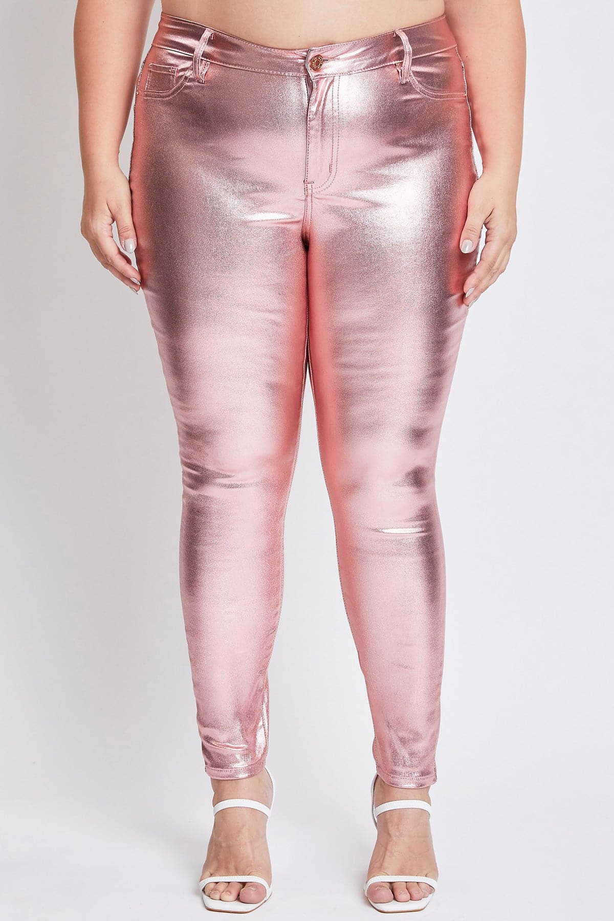 Women's Plus Hyperstretch Metallic Skinny Pants