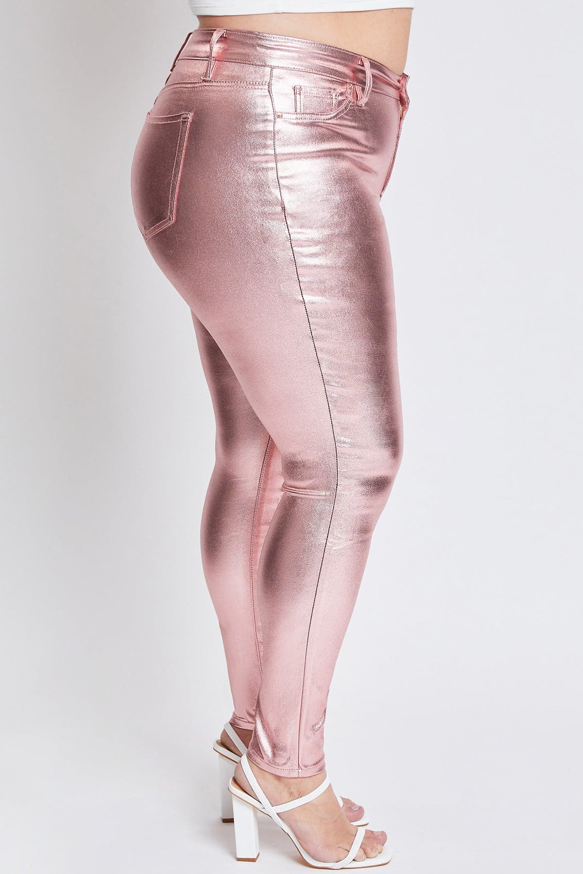 Women's Plus Hyperstretch Metallic Skinny Pants
