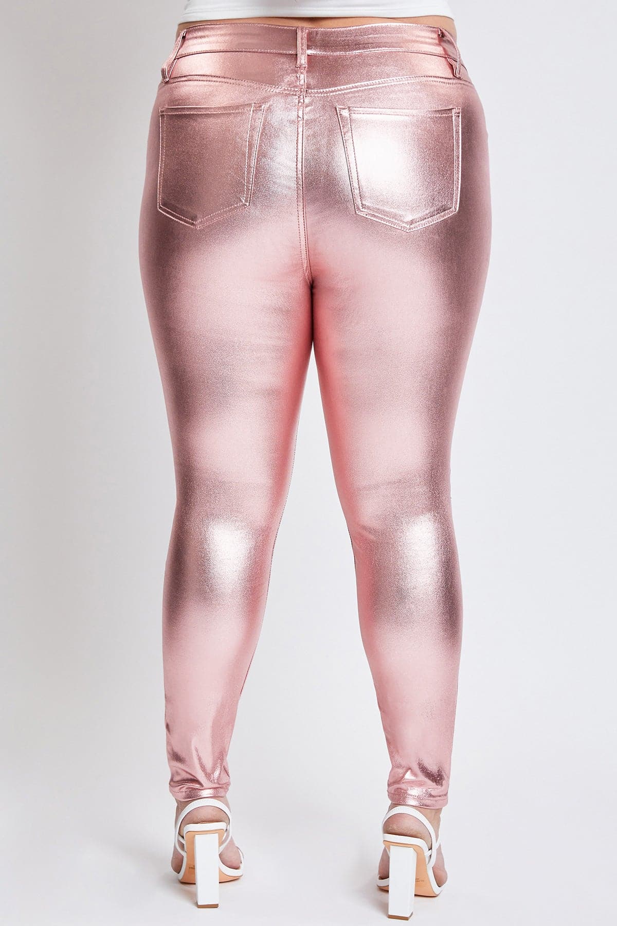 Women's Plus Hyperstretch Metallic Skinny Pants