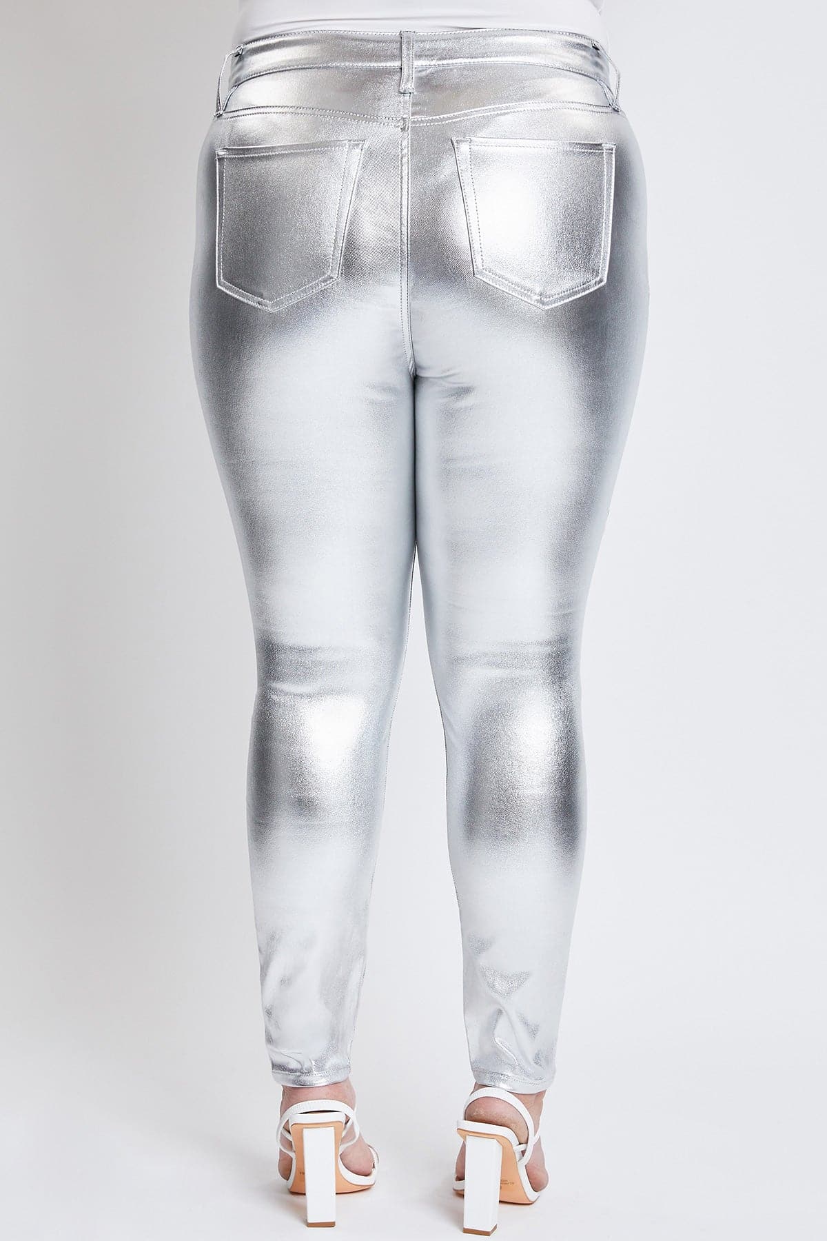 Women's Plus Hyperstretch Metallic Skinny Pants