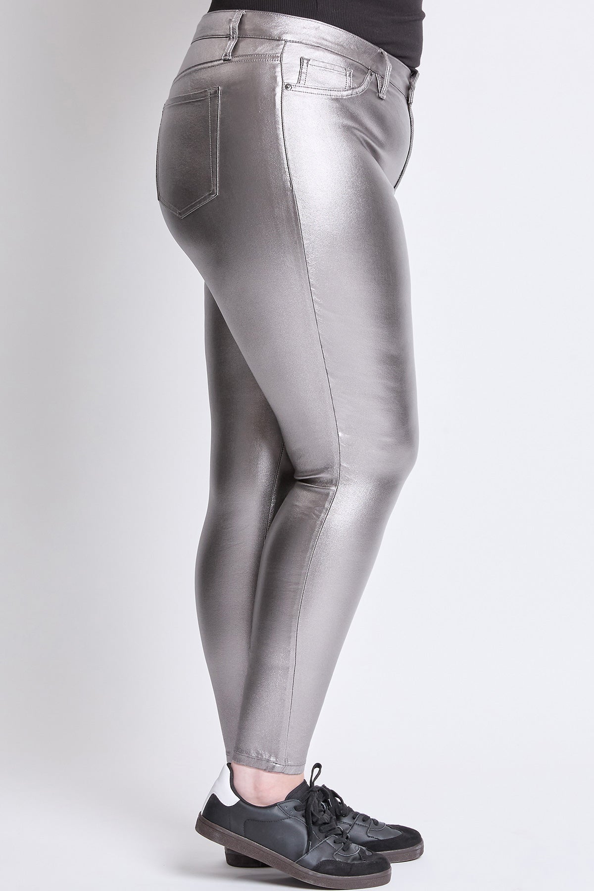 Women's Plus Hyperstretch Metallic Skinny Pants