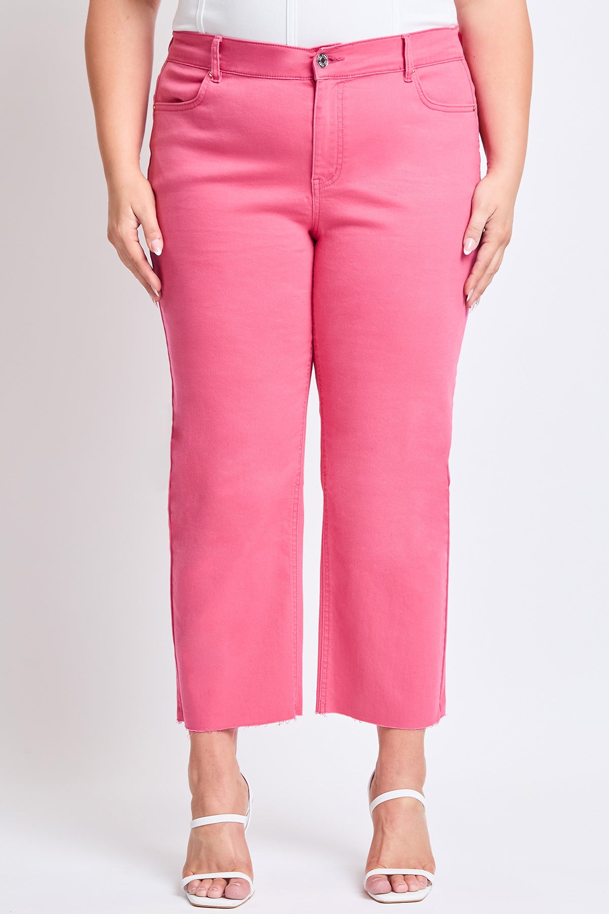 Women's Plus High-Rise Cropped Hyperstretch Wide Leg Trouser