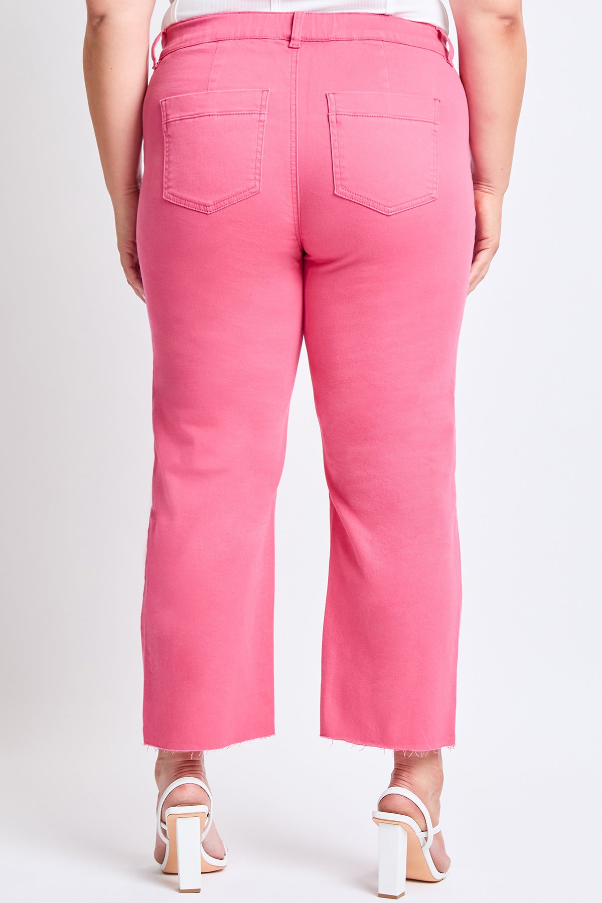 Women's Plus High-Rise Cropped Hyperstretch Wide Leg Trouser