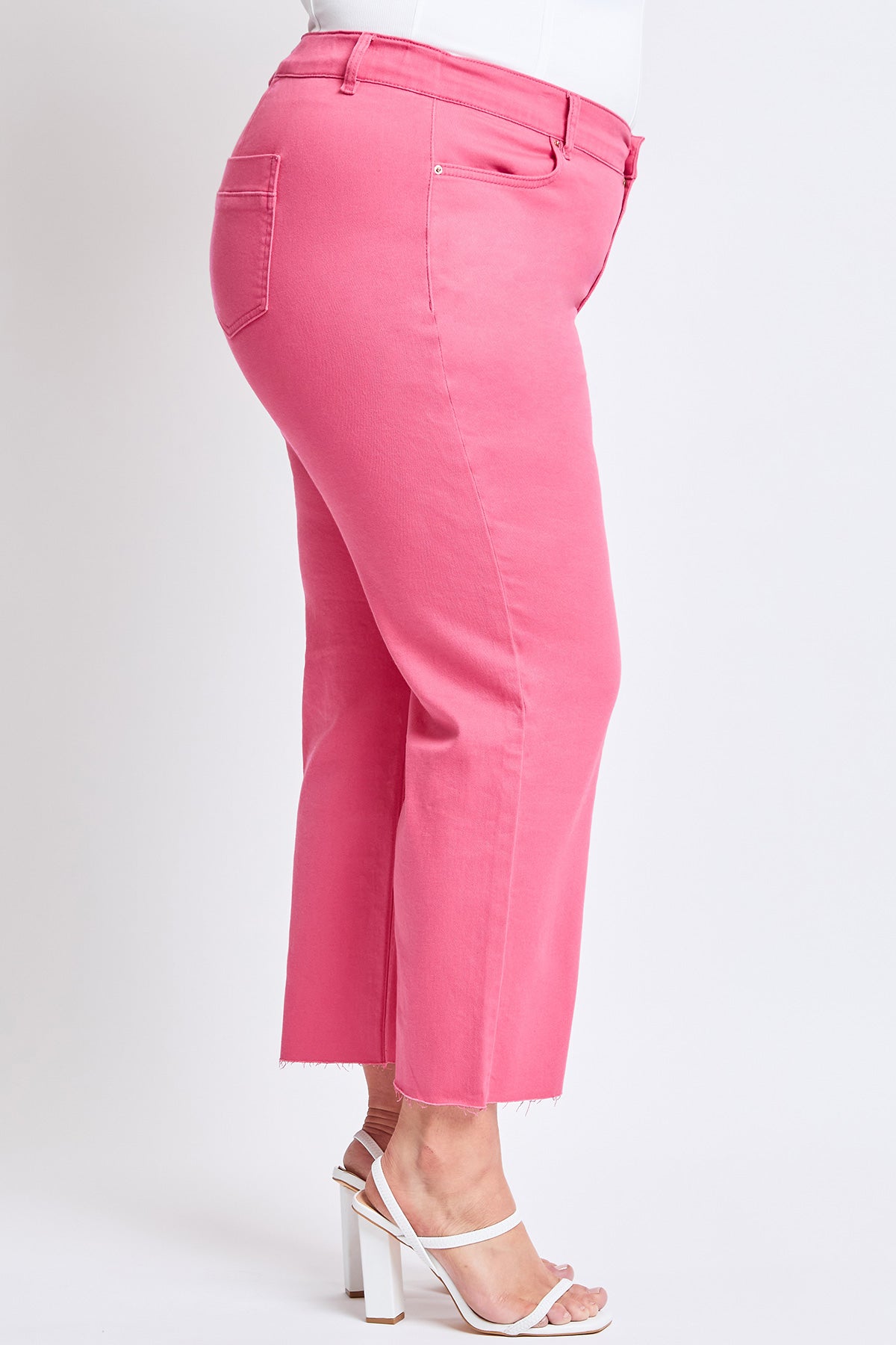 Women's Plus High-Rise Cropped Hyperstretch Wide Leg Trouser