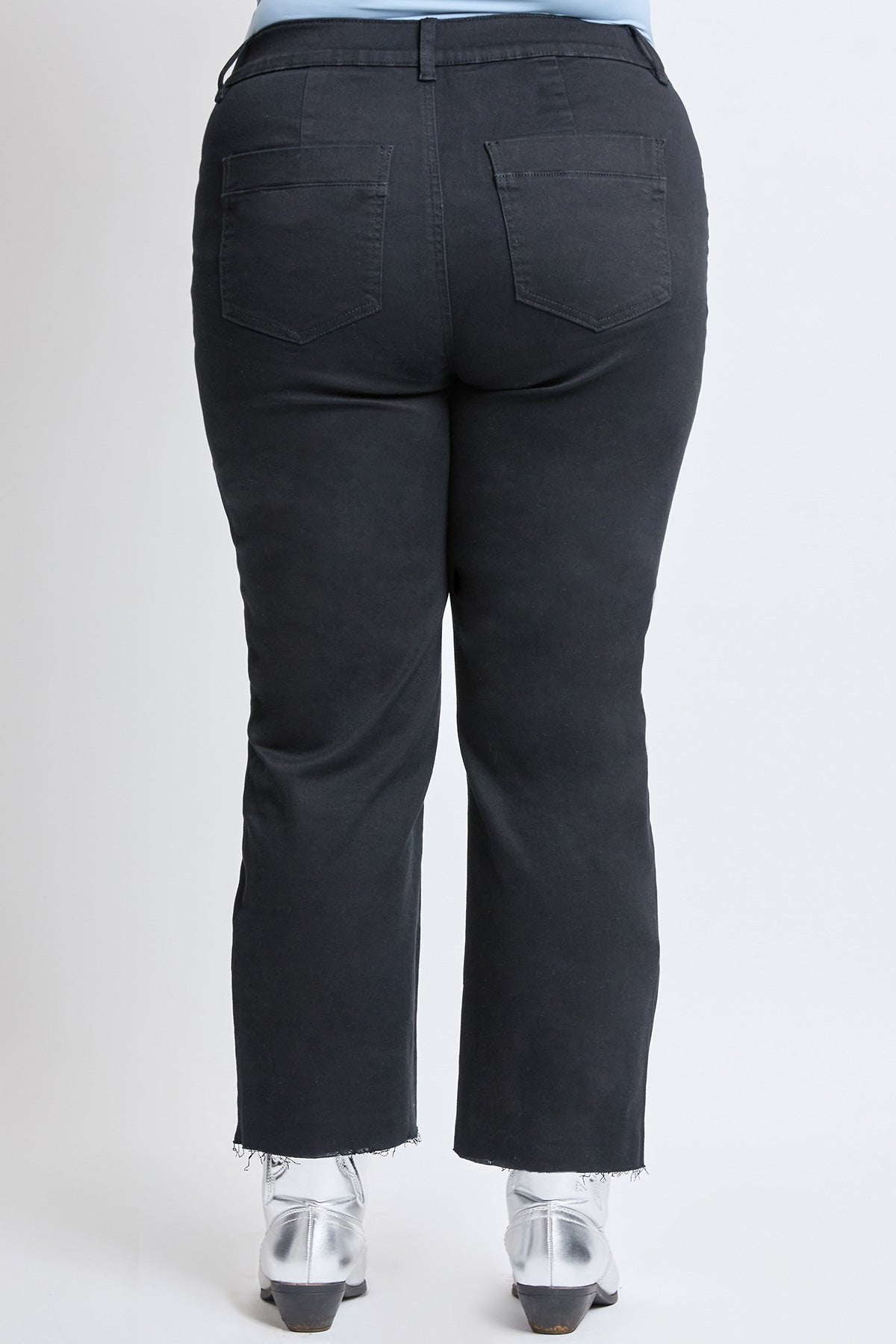 Women's Plus High-Rise Cropped Hyperstretch Wide Leg Trouser