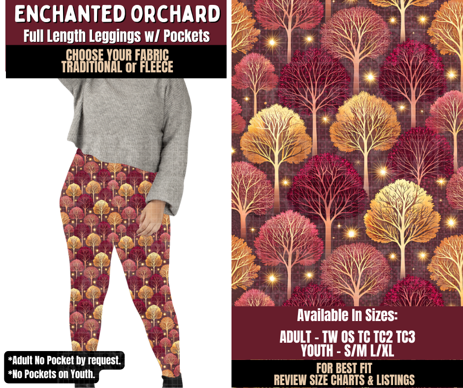Preorder! Closes 7/22. ETA Oct. Enchanted Orchard Leggings Choose Fleece or Traditional