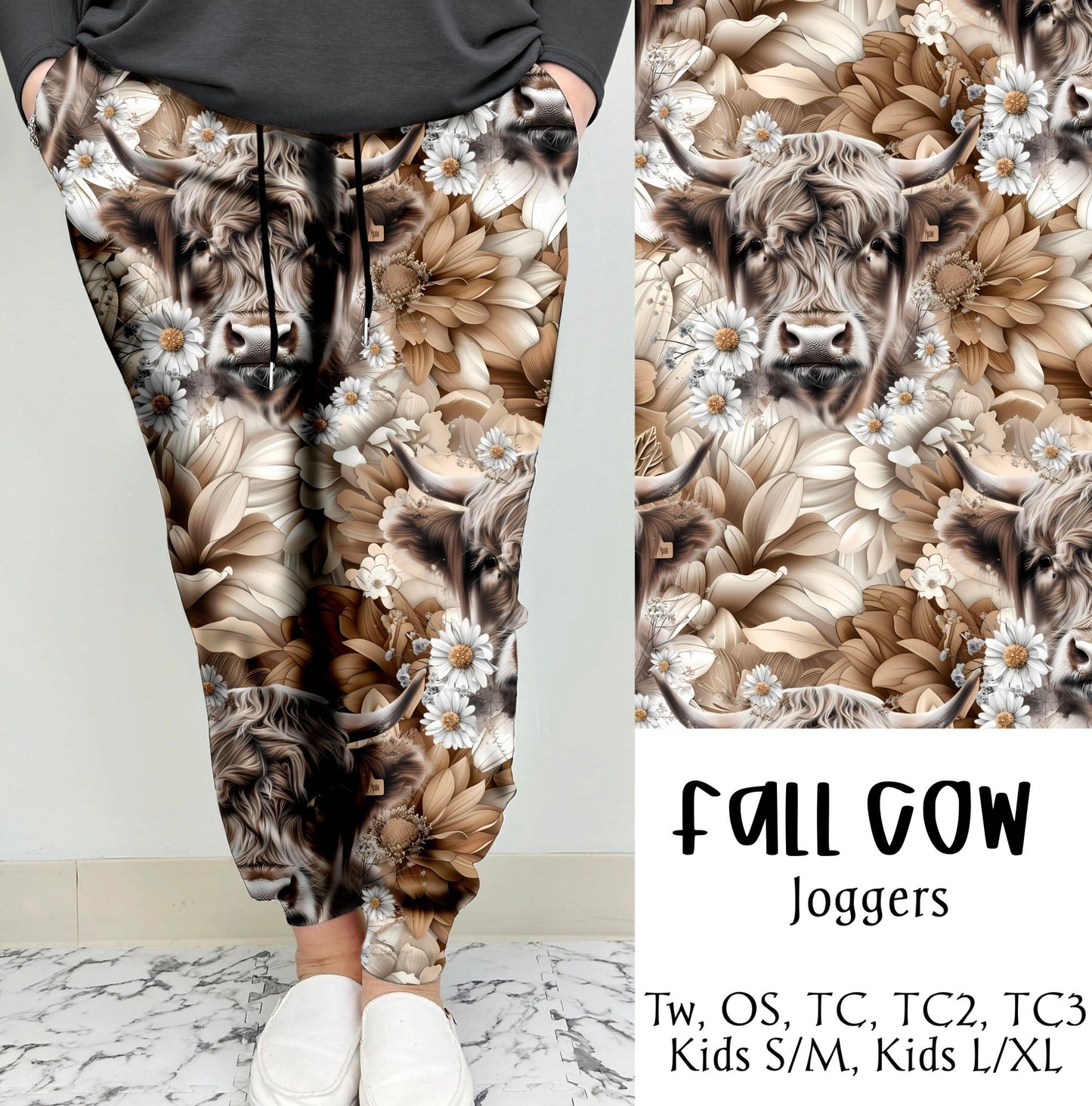 Fall Cow Leggings/Joggers | PREORDER CLOSES 6/30, ETA EARLY SEPT.