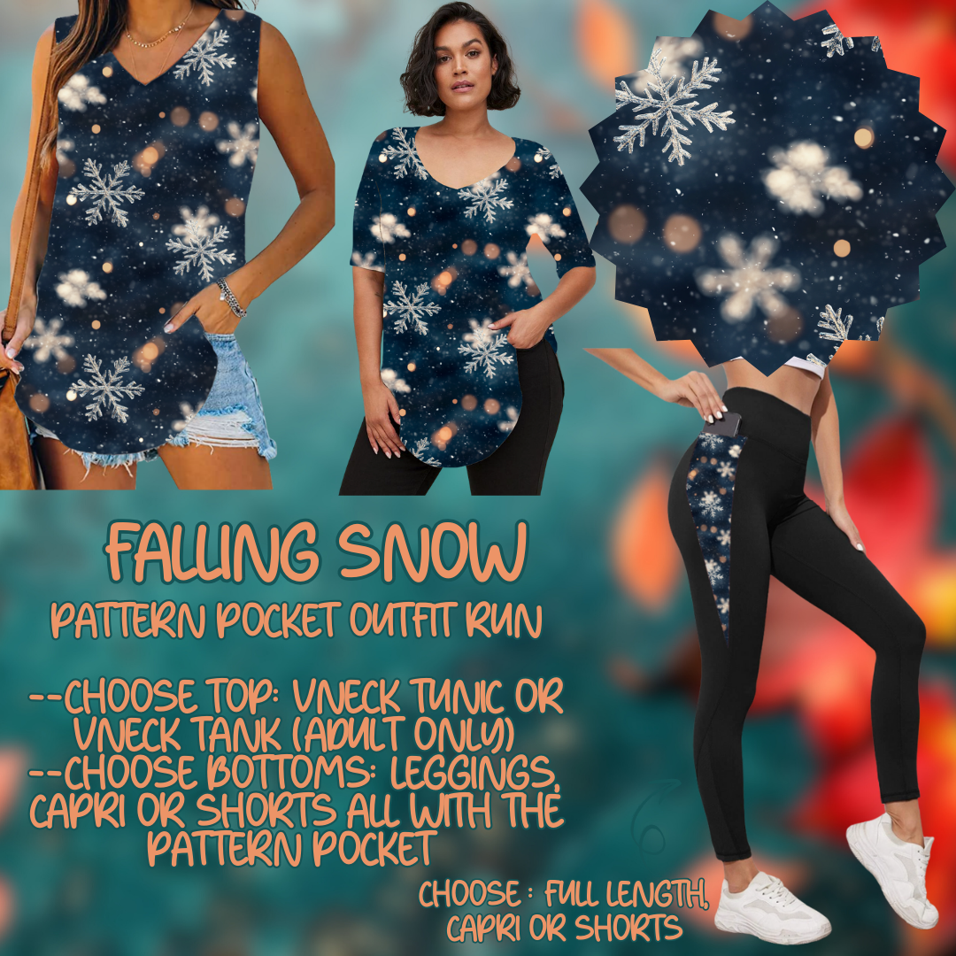 FALLING SNOW - PATTERN POCKET OUTFIT RUN 14 CLOSING 10/4