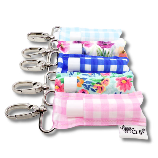 Red Gingham LippyClip® Lip Balm Holder