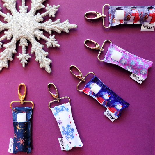 Frosty and Festive LippyClip® Lip Balm Holder