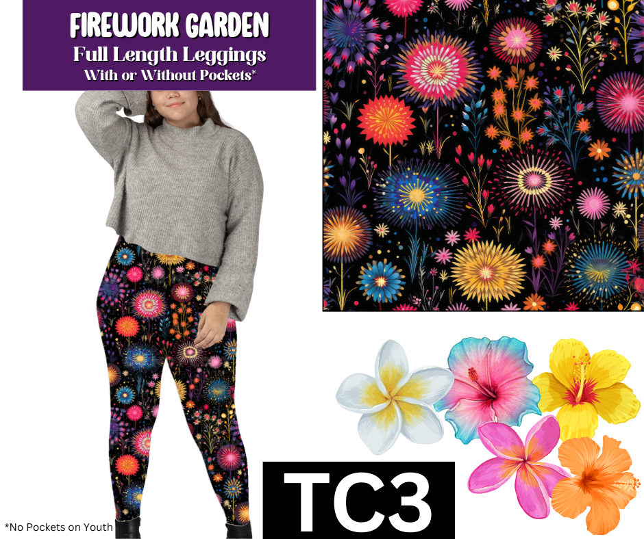 Firework Garden Full Length Leggings