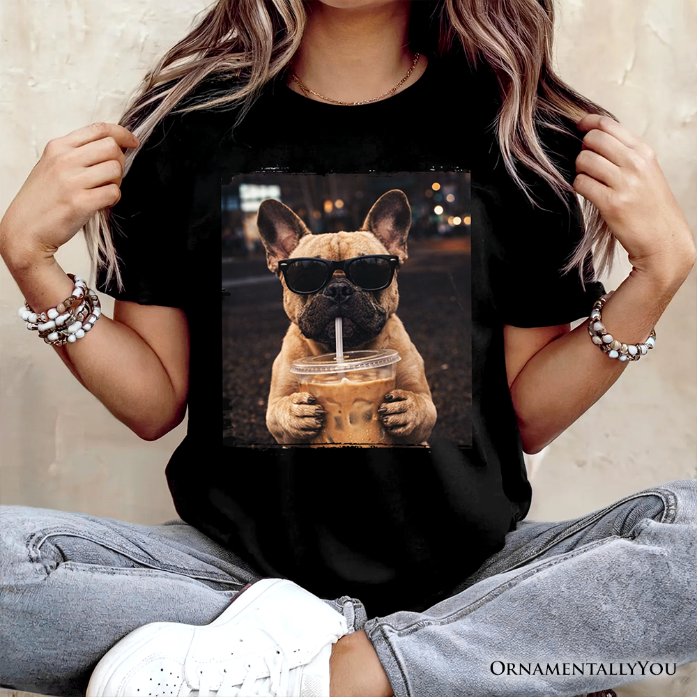 Bulldog Iced Coffee T-Shirt, Funny Dog Parents Tee