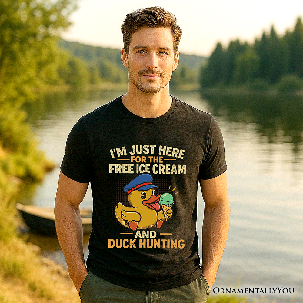 Funny Resin Duck Cruise T-Shirt, Ice Cream And Duck Hunter Vacation Tee