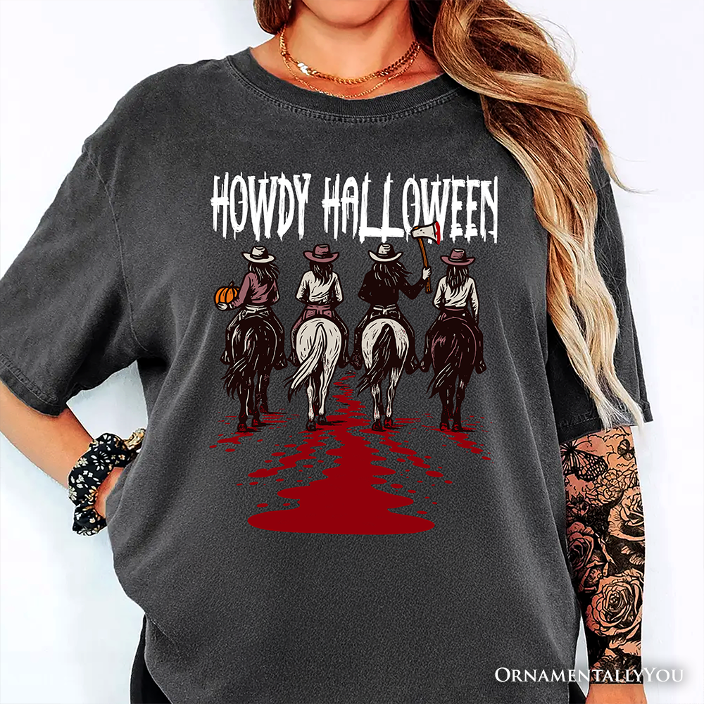 Howdy Halloween Cowgirl Women T-Shirt, Empowered Western Spooky Tee