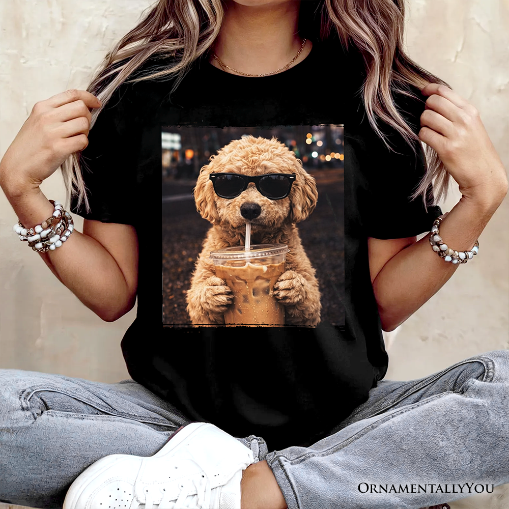 Poodle Iced Coffee T-Shirt, Funny Dog Parents Tee
