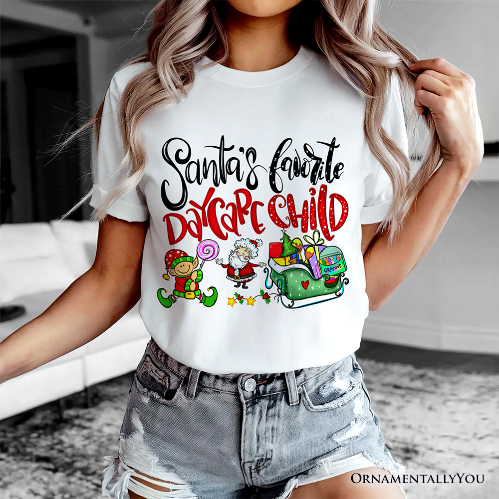 Santa's Favorite Daycare Child T-Shirt, Merry Christmas Children Tee