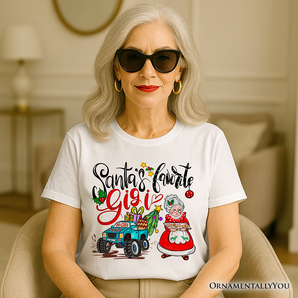 Santa’s Favorite Gigi T-Shirt, Cozy Christmas Tee for Grandma