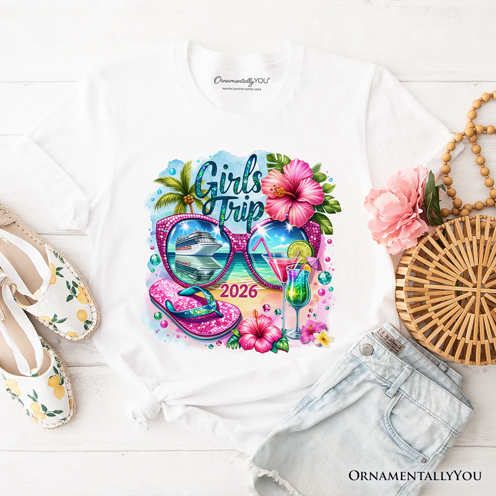 Cruise Girls Trip 2026 T-Shirt, Vacation Tropical Tee