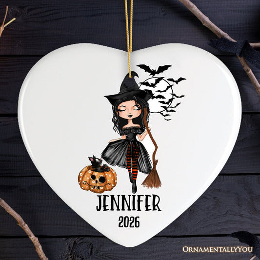Custom Witch Halloween Theme Women's Ornament