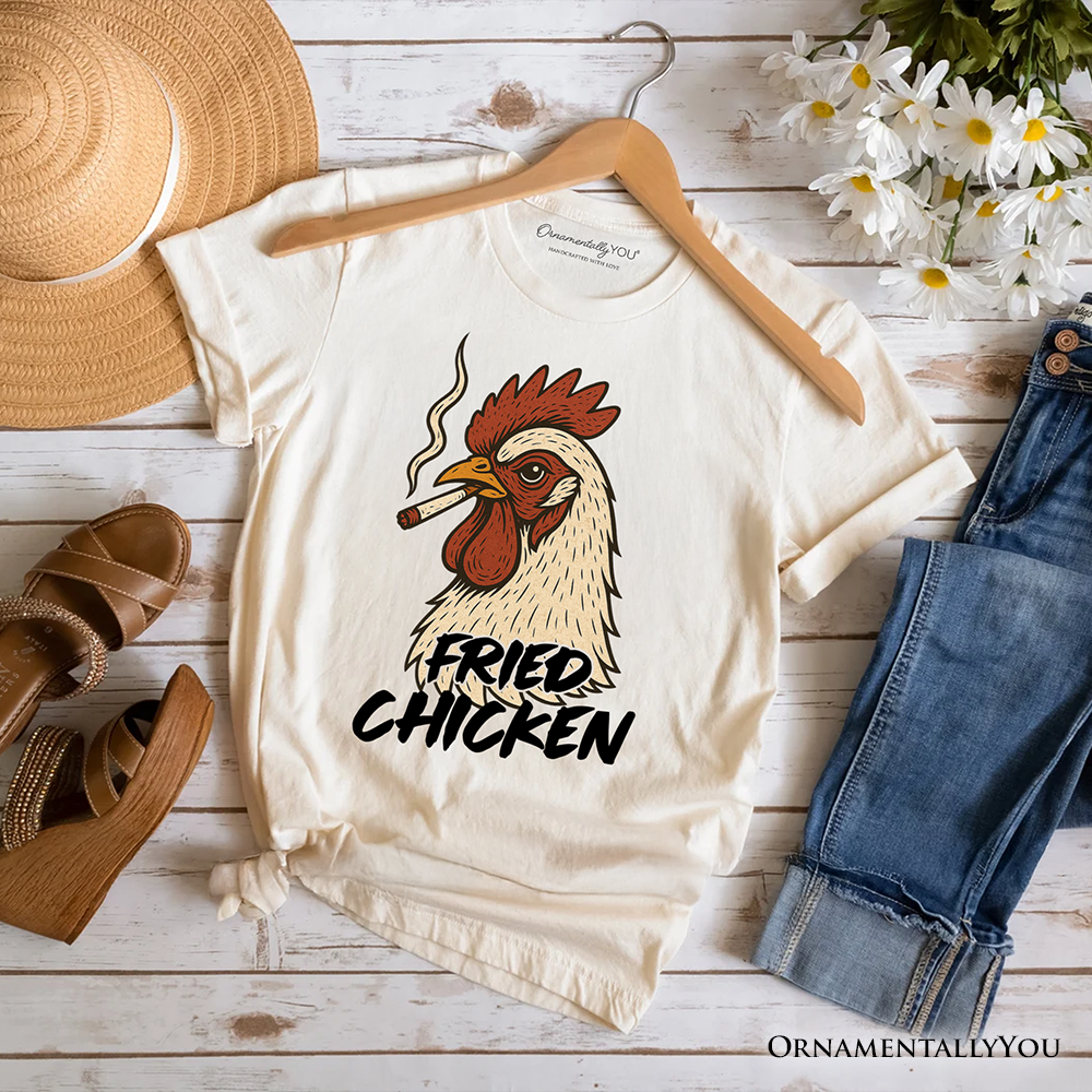 Fried Chicken Hen T-Shirt, Funny 420 Stoner Humor Tee