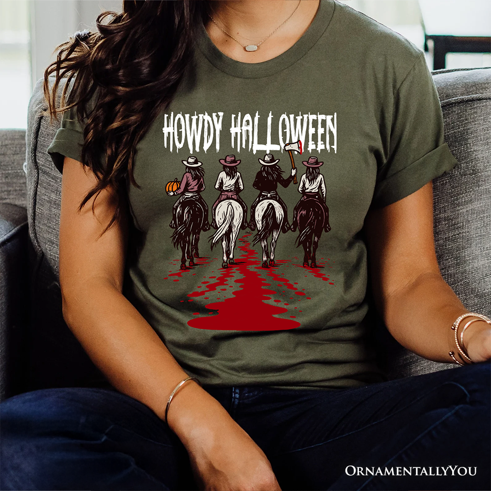Howdy Halloween Cowgirl Women T-Shirt, Empowered Western Spooky Tee