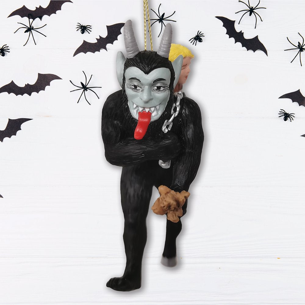 Krampus Creepy Halloween Ornament, Horror Christmas Tree Resin Decoration