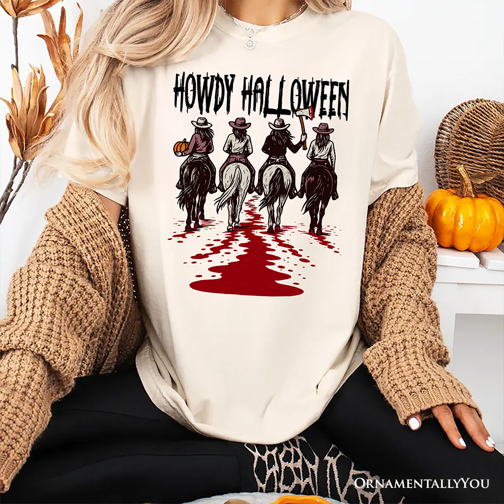 Howdy Halloween Cowgirl Women T-Shirt, Empowered Western Spooky Tee