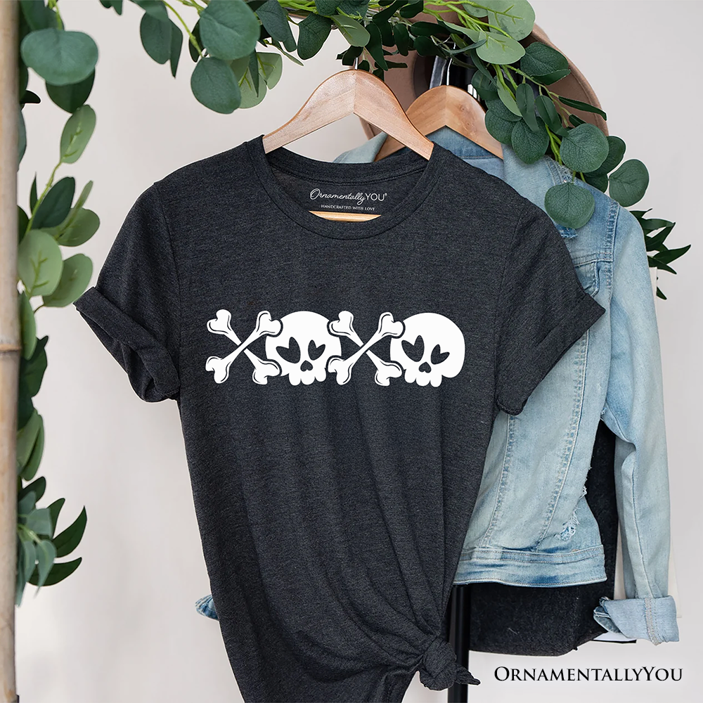 XOXO Skulls Anti-Valentine T-Shirt, Sarcastic Skeletons Love Tee
