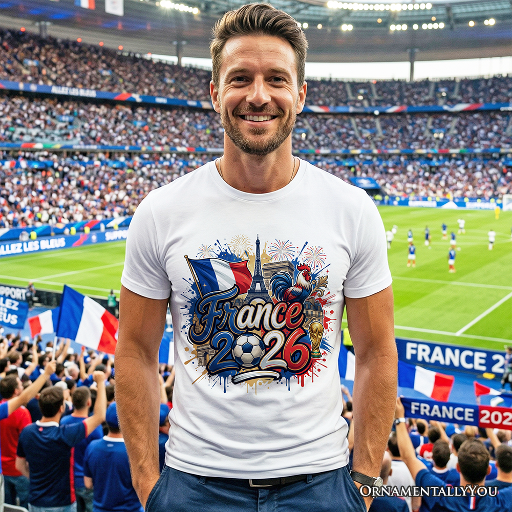 France 2026 FIFA World Cup Soccer T-Shirt, Fans Football Tee