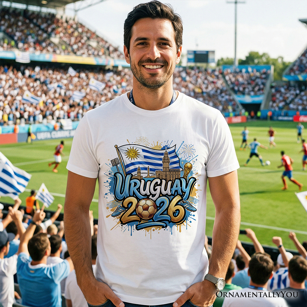 Uruguay 2026 FIFA World Cup Soccer T-Shirt, Fans Football Tee
