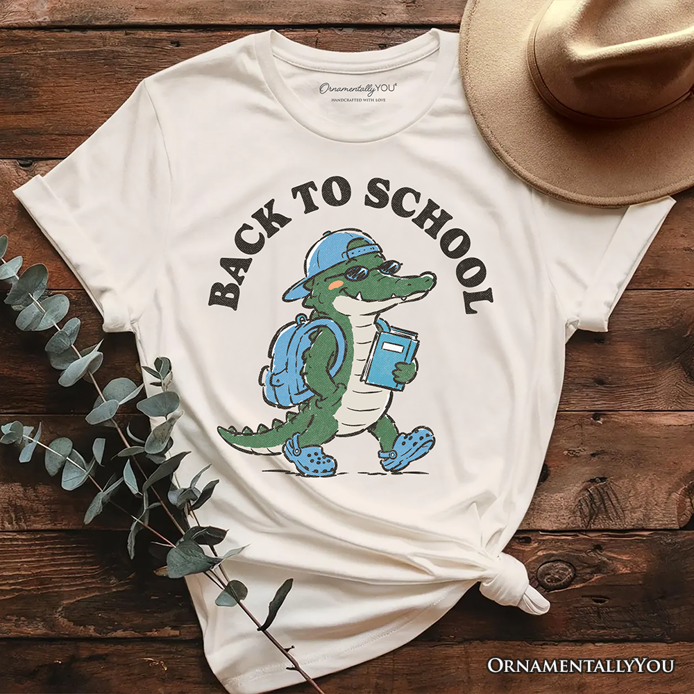 Alligator Back to School T-Shirt, Cool Tee for Teachers or Student