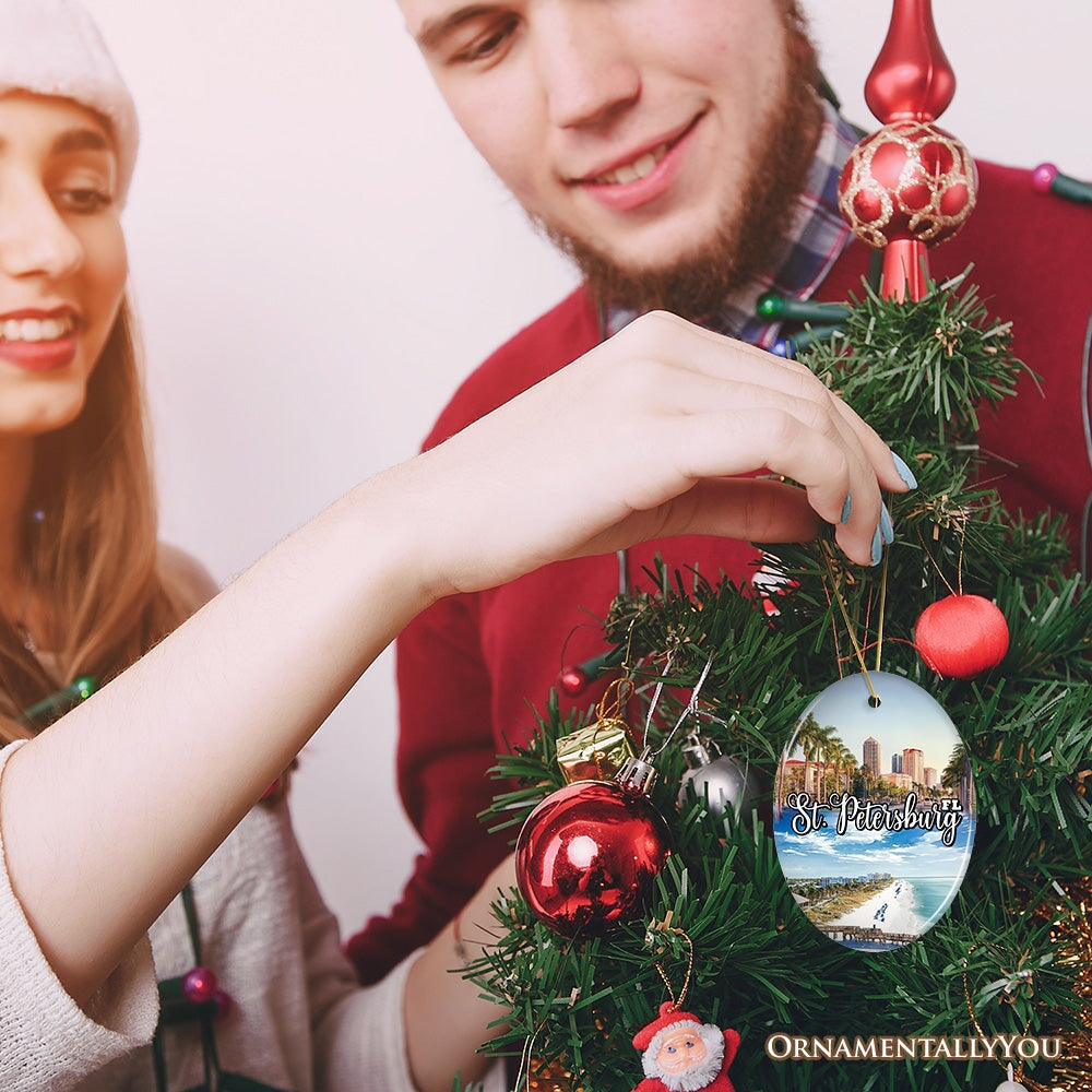 St. Petersburg Christmas Ornament, Florida's Gulf Coast City Souvenir and Decor