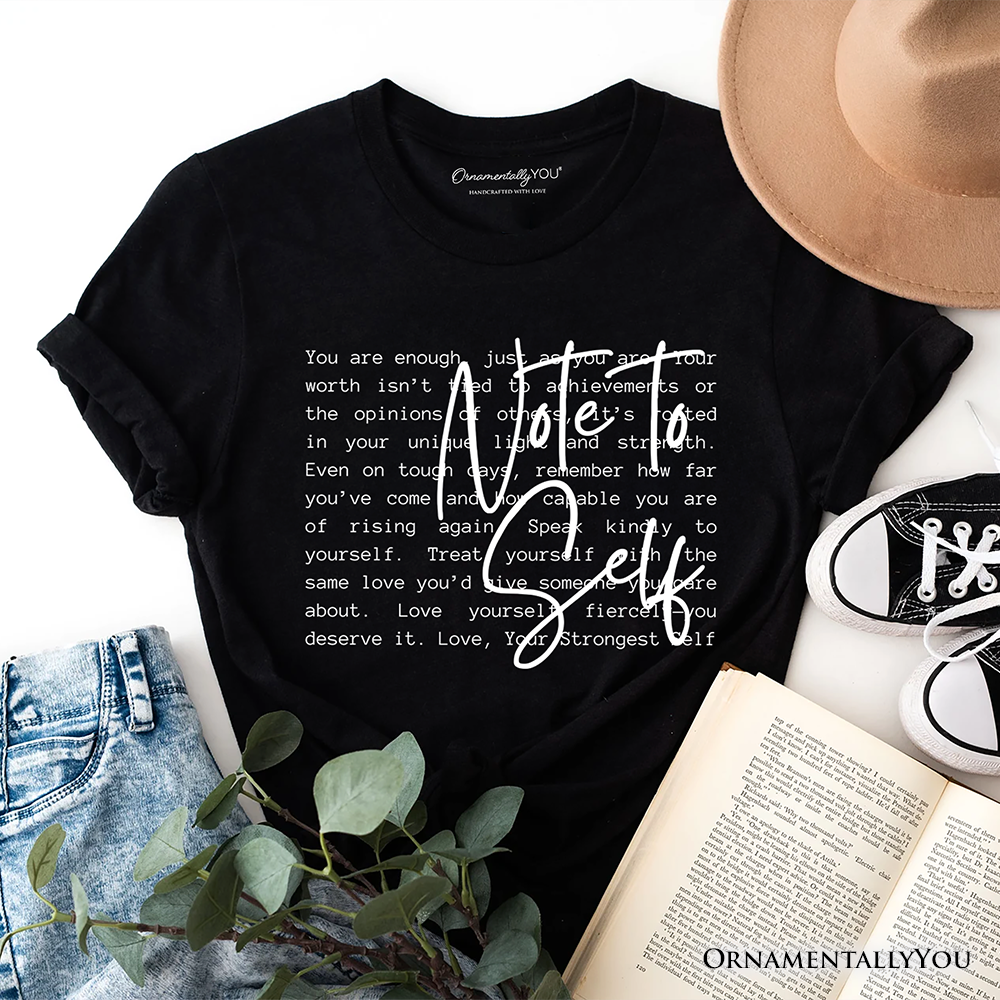 Note To Self Mental Health T-Shirt, Motivational Definition Tee