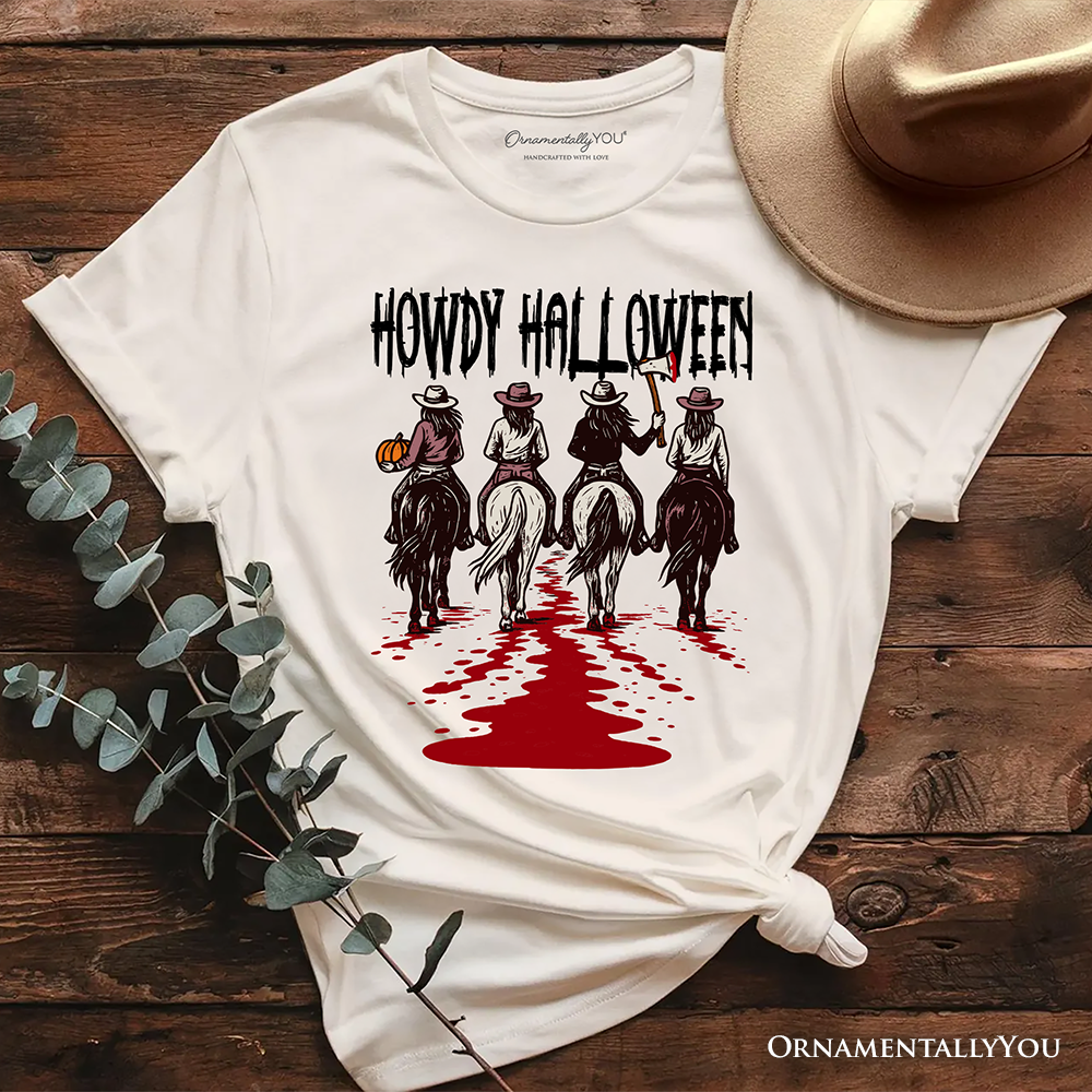 Howdy Halloween Cowgirl Women T-Shirt, Empowered Western Spooky Tee
