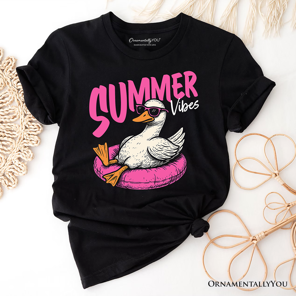 Summer Vibes Goose T-Shirt, Funny Beach Vacation Tee