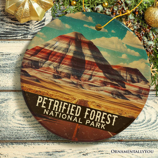Petrified Forest National Park Ornament, Arizona Painted Desert Badlands Christmas Keepsake and Travel Souvenir