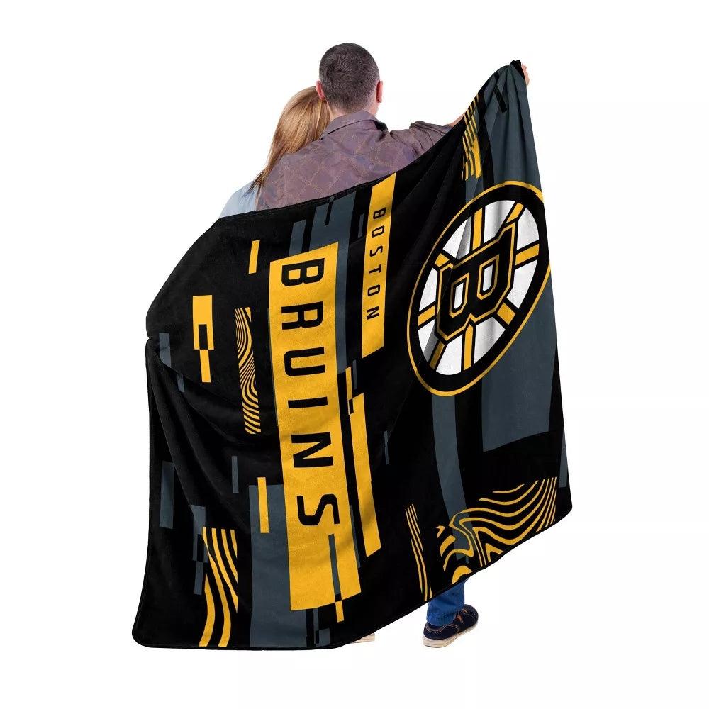 NHL Boston Bruins 60" x 80" Digitize Raschel Throw Blanket
