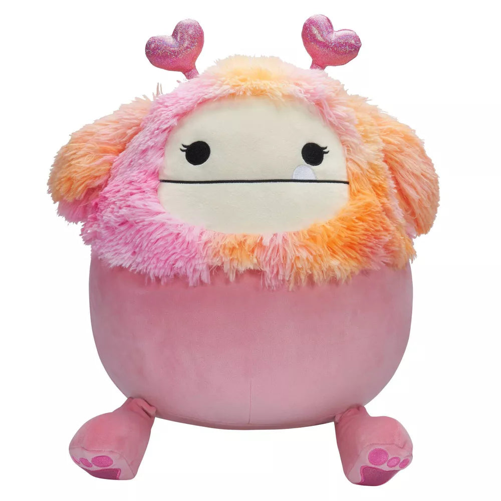Squishmallows Caparinne the Bigfoot Wearing Heart Headband 16" 2023 Valentine's Collection Stuffed Plush